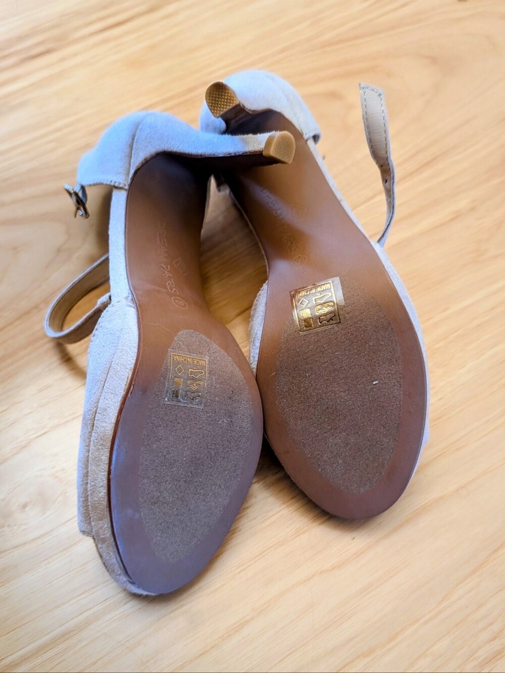 Dream Pairs Light Tan Suede Open-Toe Ankle Strap Heels - Picture 4 of 4